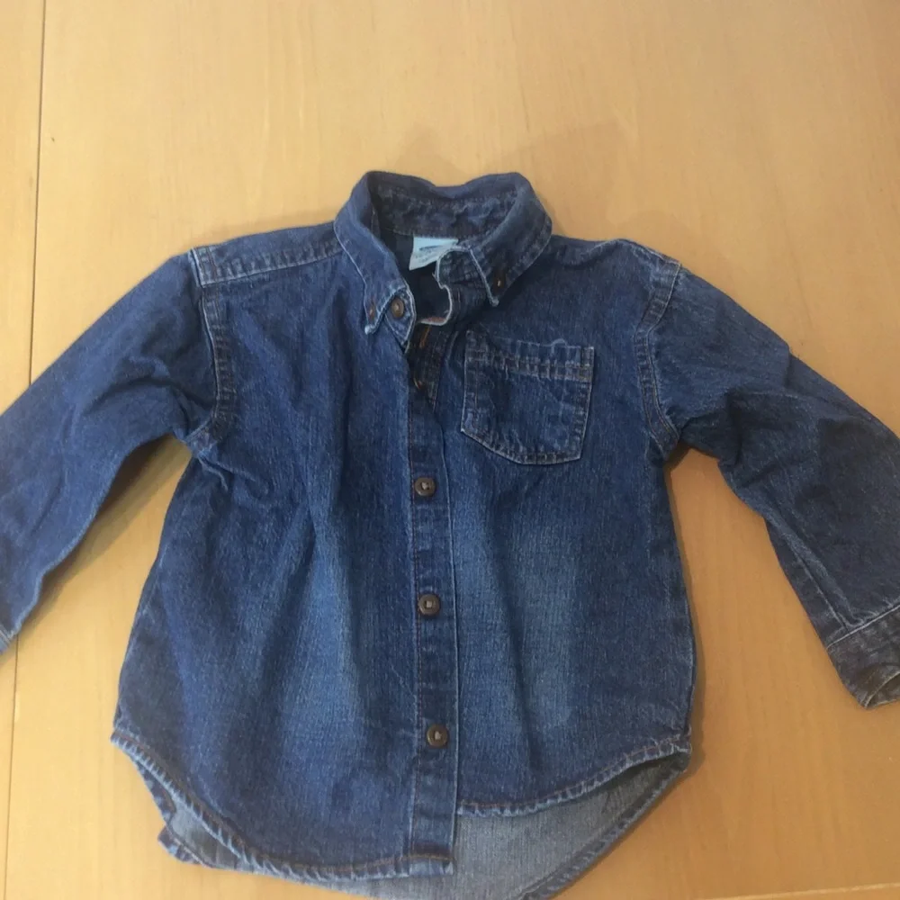 Old navy denim button down boys shirt